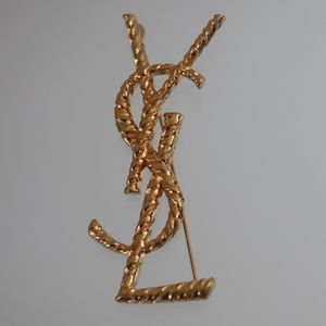 Saint Laurent Opyum Ysl Twisted Brooch